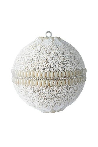 Pallina natale oppio bianca - di,