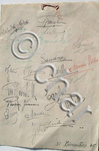Calendario epoca con autografi