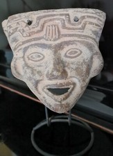 Maschera maya ceramica con - maya,