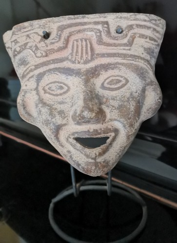 Maschera maya ceramica con - maya,