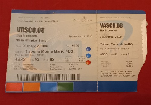 Biglietto concerto vasco - concerto, rossi