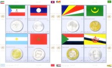 Ginevra. Bandiere e monete 2010.