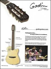 Stampa pubblicitaria chitarra Godin Multiac Nylon Duet 2003 con Habib Koite