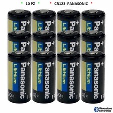 *10Ppz* Batteria cr123a 3v litio PANASONIC Pila DL123a CR17345 Sensore Antifurto