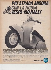 advertising Pubblicità SCOOTER PIAGGIO VESPA 180 RALLY 1968 MOTO ITALIANE EPOCA