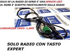 Cavo 1,4MT Aux MP3 iPod per RENAULT SCENIC MEGANE CLIO KANGOO MODUS TWINGO ...