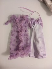 Barbie Dream Glow Fashions #2192 VINTAGE Anni 80 Vestito E Vestaglia Pizzo Rara