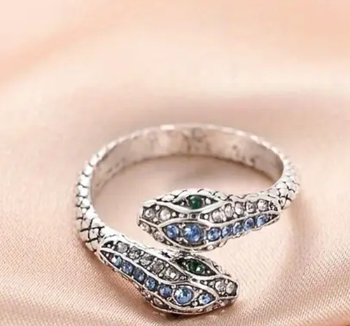Anello serpente placcato - a,