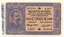 5 Lire 04/09/1901 R3  VITTORIO