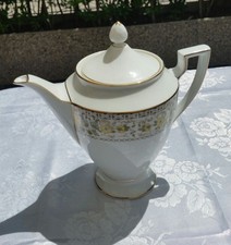 Bavaria Royal Tettau Teiera Filo Oro 1974 Germany in Porcellana Bianca Dettagli