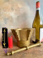 Bellissimo mortaio con pestello particolare in bronzo Uso Arredo Soprammobile