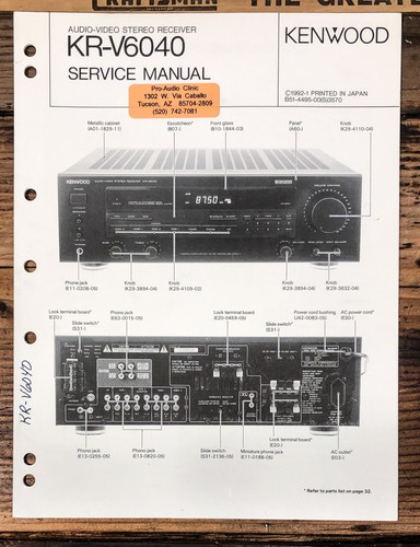 Kenwood v6040 ricevitore - kr-v6040,