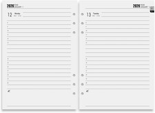 Agenda Settimanale 2026 A5 Ricariche Calendario 6 Fori, Agenda 2026 1 Gennaio-31