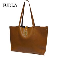 Borsa FURLA Sofia in pelle marrone cammello A4 grande capacità autentica