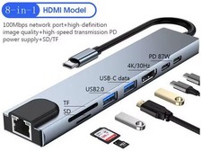 Adattatore Hub USB-C 8 in 1