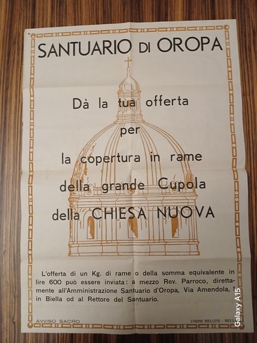 Manifesto santuario oropa - santuario,