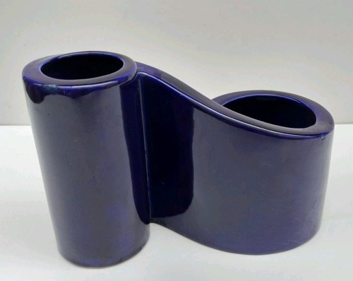 Vaso blù cobalto ceramica - vaso,