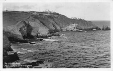 Inghilterra 1951 Lizard Point punto più meridionale scogliere mare cartolina d'epoca