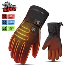 Guanti moto riscaldati termici invernali impermeabili con batteria caldi unisex