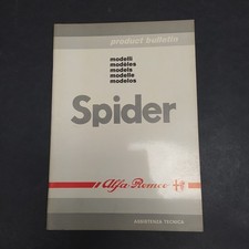 Libretto Product Bulletin auto Alfa Romeo Spider, 1989. Buone condizioni