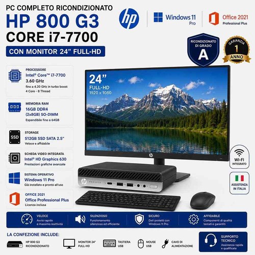 Completo ricondizionato hp - pc,