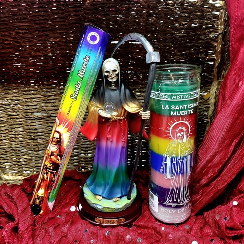 Statua santa muerte colori - statua,