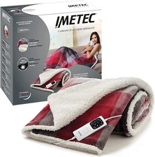 Imetec 16715 Plaid Adapto Velvet Tartan coperta riscaldabile a 6 temperature 