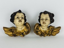 Coppia Di Putti In Legno Da