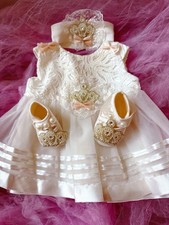 Abito bianco festa neonato