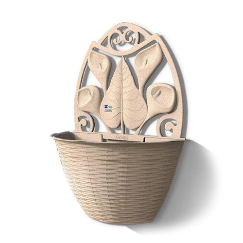 Vaso gerla paglia parete - vaso,