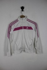 Felpa Adidas Taglia S Donna Logo Comodo Cotone Pratico Tinta Unita Bianco Woman