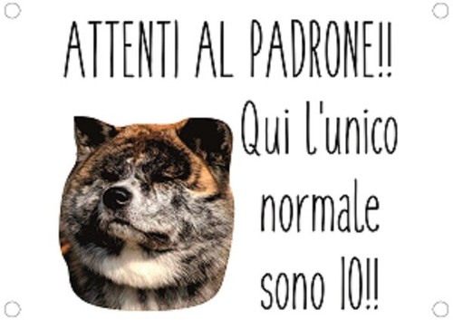 Targa cartello attenti cane - targa,