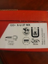 Hilti X-U 37 MX  - 237349 - 1  7/16" collated fasteners - 37mm - box of 100
