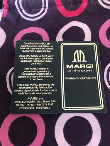 Margi certificato garanzia - margi, di