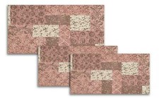 Tris camera da letto scendiletto 3 tappeti ciniglia classico arazzo rosa