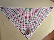 Scialle -Mantellina della nonna -Copri spalle all'uncinetto con Boccioli di Rose