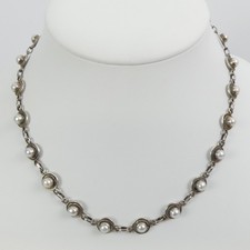 COLLANA ARGENTO STERLING PERLE COLTIVATE 43 CM - 24,7 GRAMMI