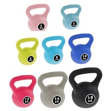KETTLEBELL PESI CON MANIGLIA MANUBRI ALLENAMENTO FITNESS PALESTRA SQUAT
