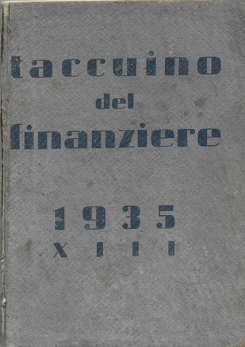 Taccuino del finanziere 1935 - del,