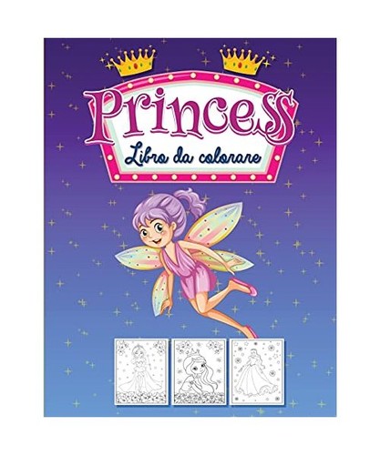 Principessa libro colorare - principessa, da