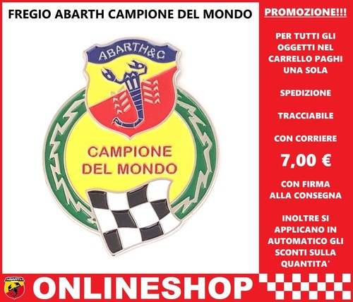 Fregio abarth campione - campione, del