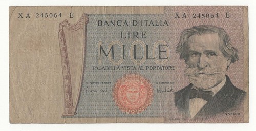 1000 lire giuseppe - verdi, ii°