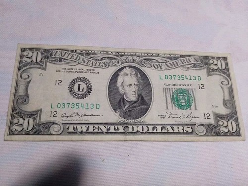 Banconota venti dollari 1981 - banconota,