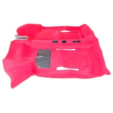 Tappeto interno preformato in moquette diloor colore rosso per Fiat 500 d'epoca
