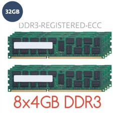 32 GB (8 x 4 GB) RAM RDIMM ECC
