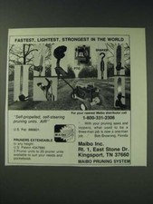 Pubblicità Unità di Potatura Maibo 1987 - Più veloce, più leggera, più forte del mondo