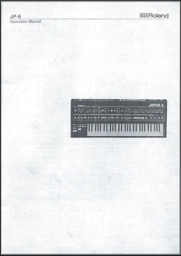 Roland jupiter 6 manuale - roland,