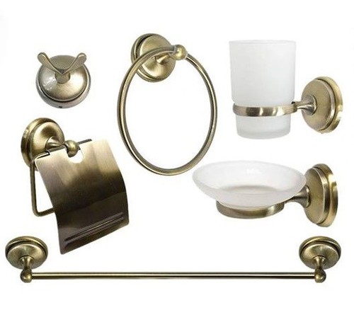 Bagno accessori ottone - 6,