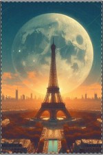 Poster in raso Torre Eiffel