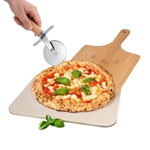Set pietra refrattaria pizza - pietra,